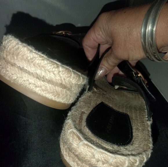 Tory Burch Shelby 2 ban espadrille slide sandals size 7 - Picture 4 of 11